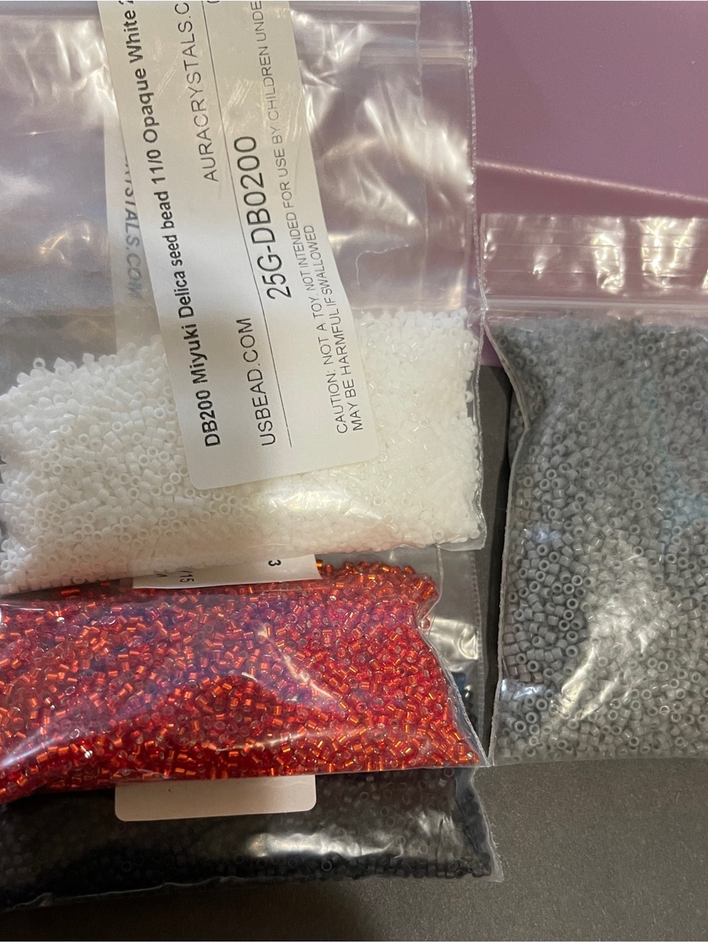Assorted seed beads